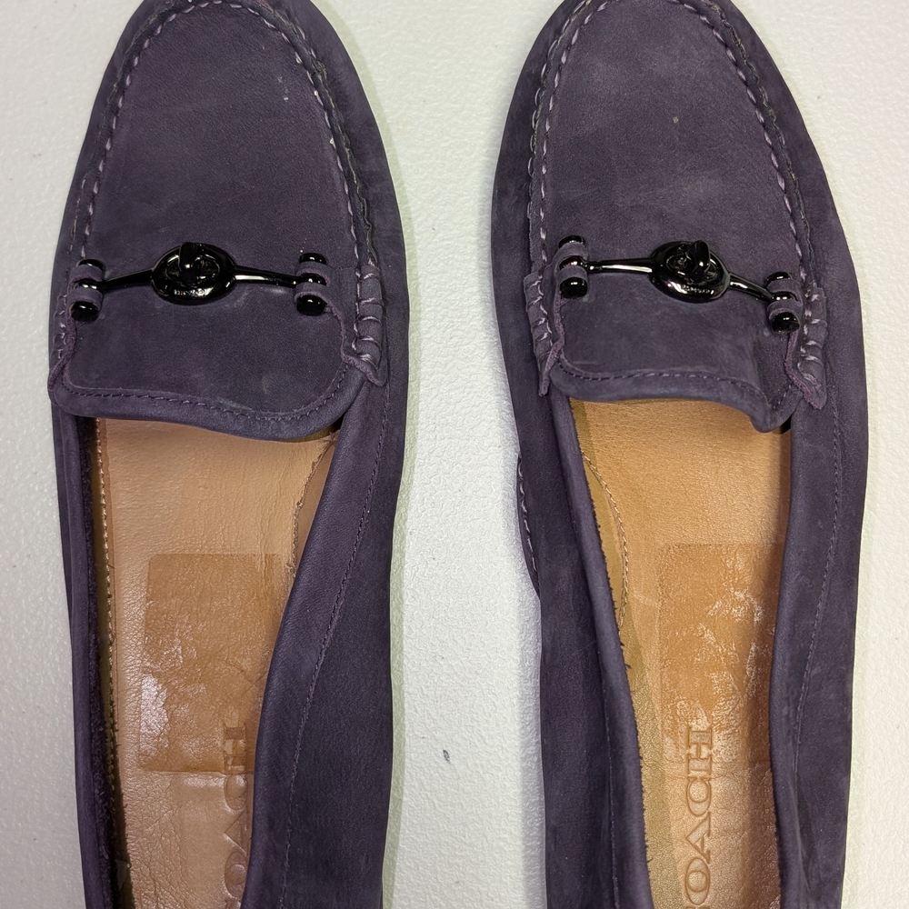 Coach Women’s Purple Suede Loafer